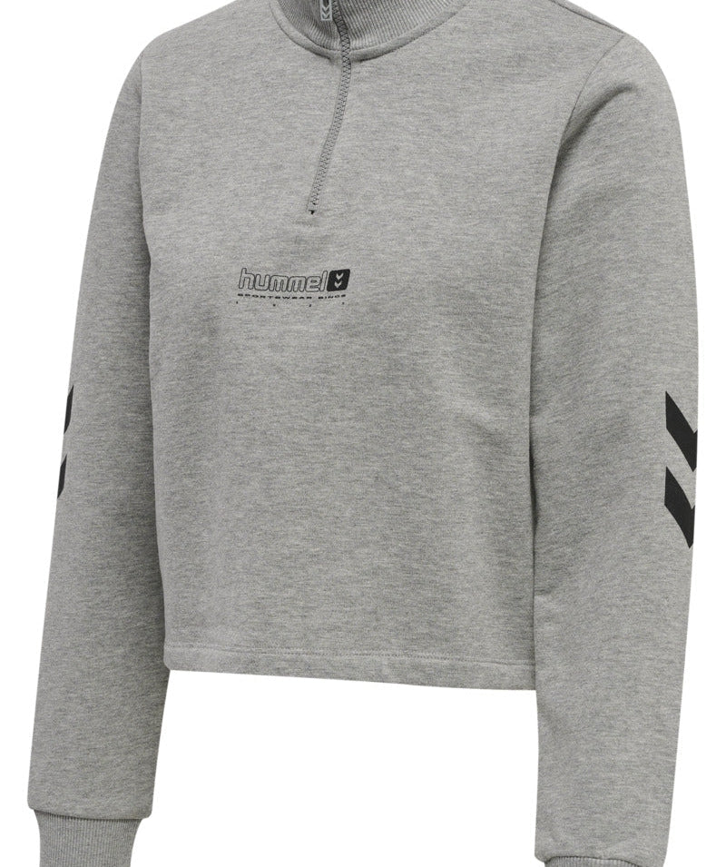 Hummel® - Nikka Cropped Halfzip (Grey Melange)
