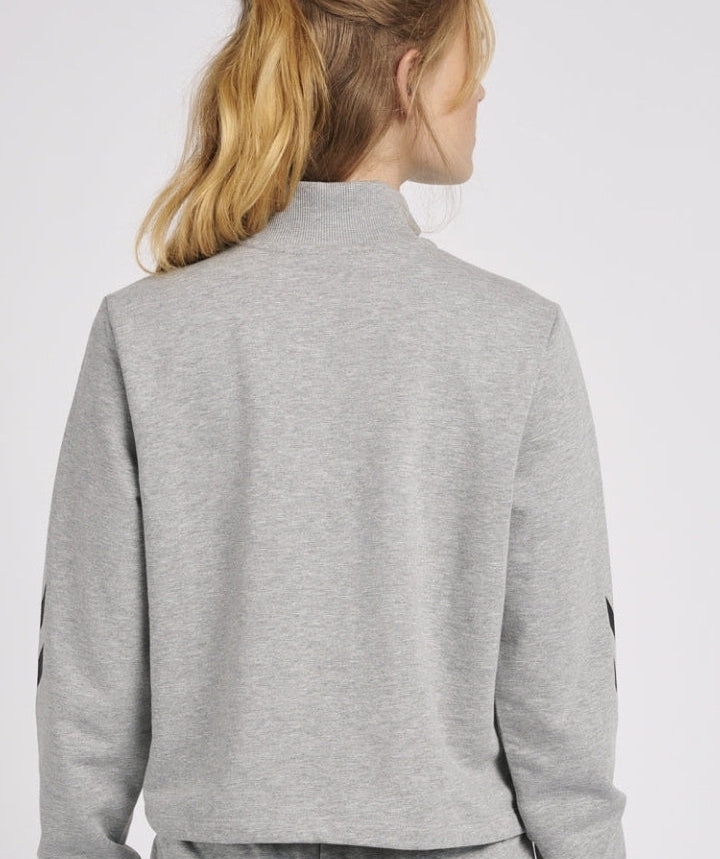 Hummel® - Nikka Cropped Halfzip (Grey Melange)