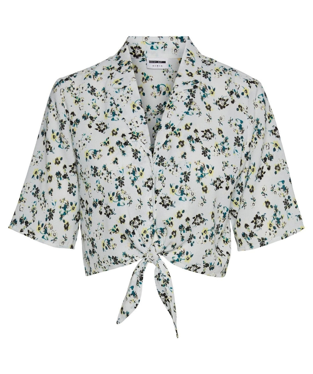 Noisy May - Joe S/S Waist Tie Top (Illusion Blue/Flower)