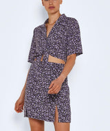 Noisy May - Joe S/S Waist Tie Top (Forged Iron/Flower)
