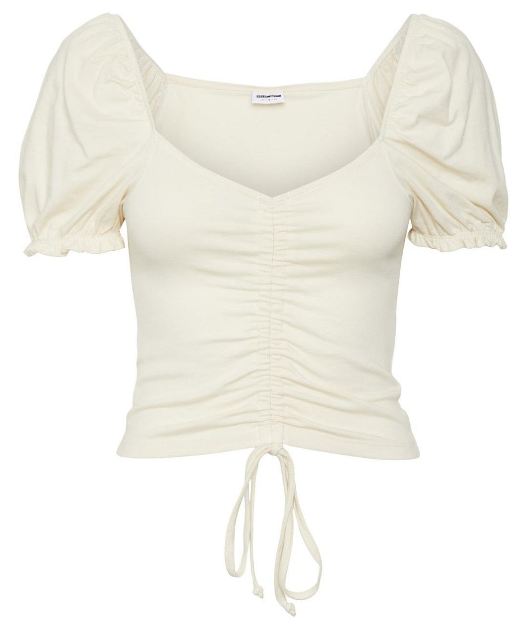 Noisy May - Tiana 2Way Neckline Ruching Top (Pearled Ivory)