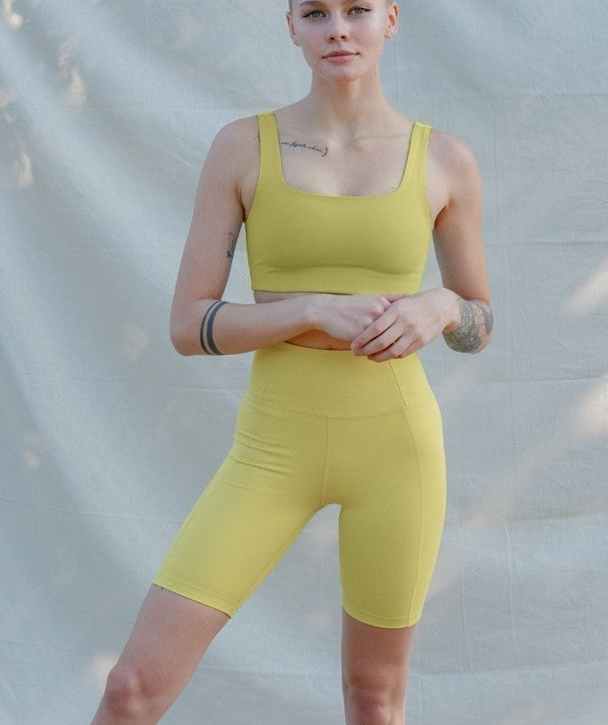 Girlfriend Collective - Biker Shorts (Chartreuse)