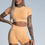 Gym Glamour - Amy Seamless Crop Top (Peach)