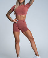 Gym Glamour - Amy Seamless Shorts (Cherry)