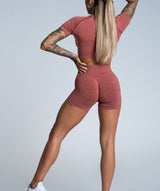 Gym Glamour - Amy Seamless Shorts (Cherry)