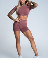 Gym Glamour - Amy Seamless Shorts (Rose Taupe)