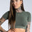 Gym Glamour - Amy Seamless Crop Top (Khaki)