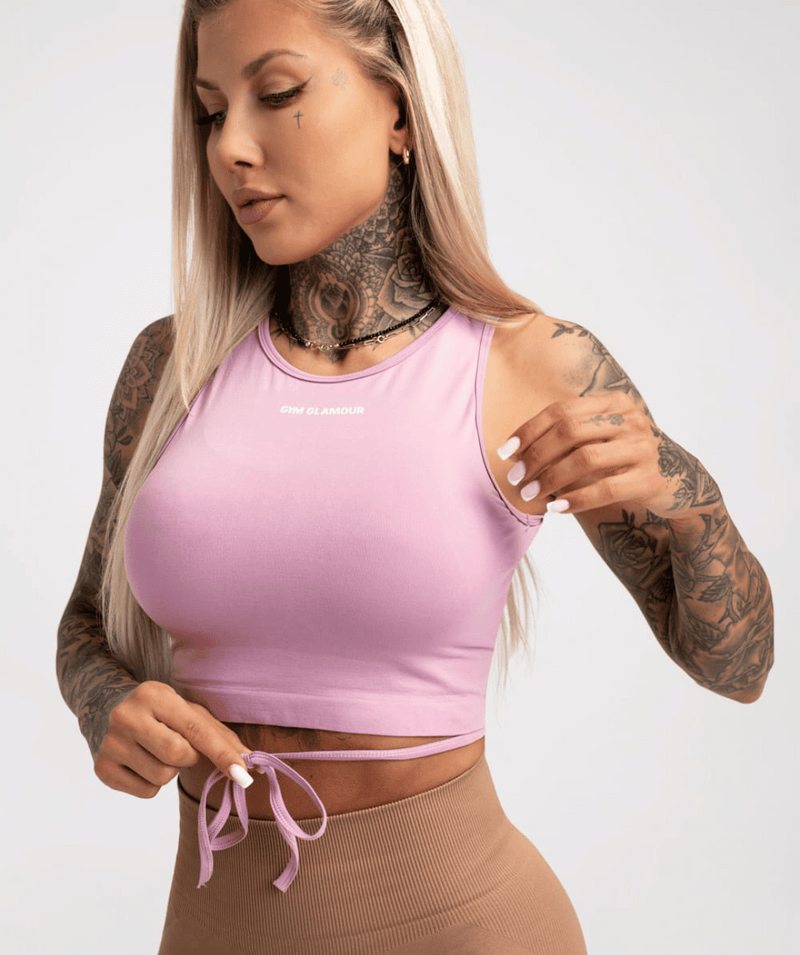 Gym Glamour - Elsa Tied Top (Pink)