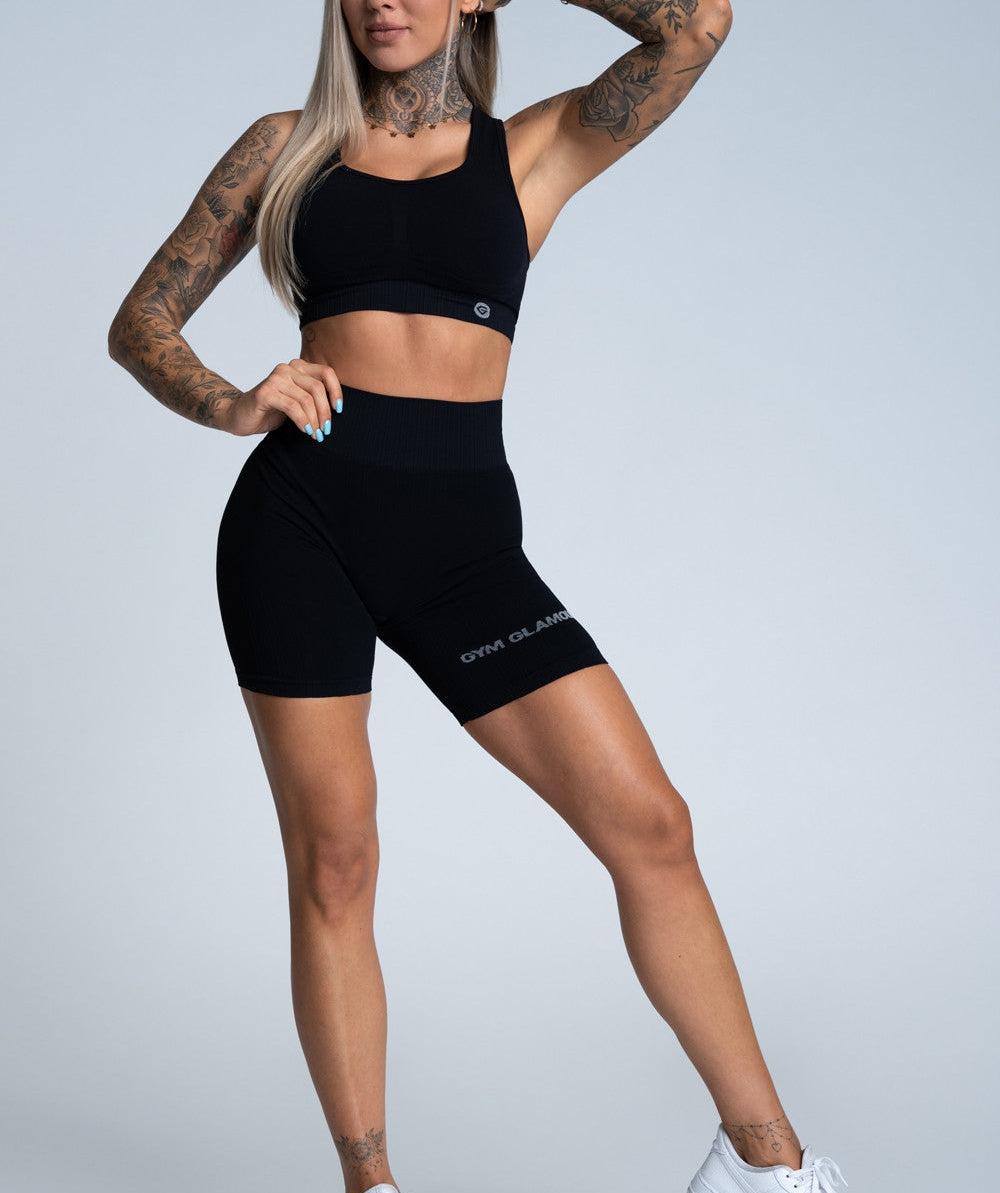 Gym Glamour - Mimi Biker Shorts (Deep Black)