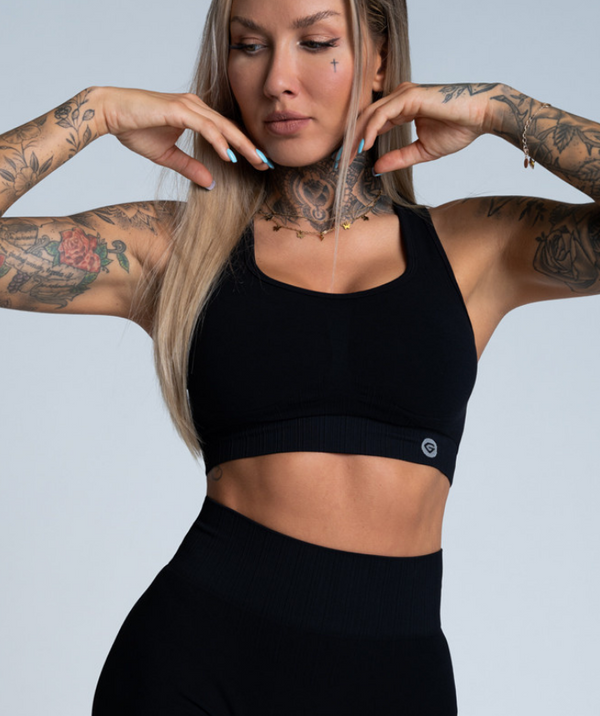Gym Glamour - Mimi Seamless Sportsbh (Deep Black)