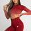 Gym Glamour - Ombre Crop Top (Burgundy)