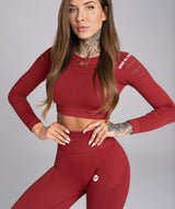 Gym Glamour - Alva Seamless Crop Top (Bordeaux)