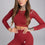 Gym Glamour - Alva Seamless Crop Top (Bordeaux)