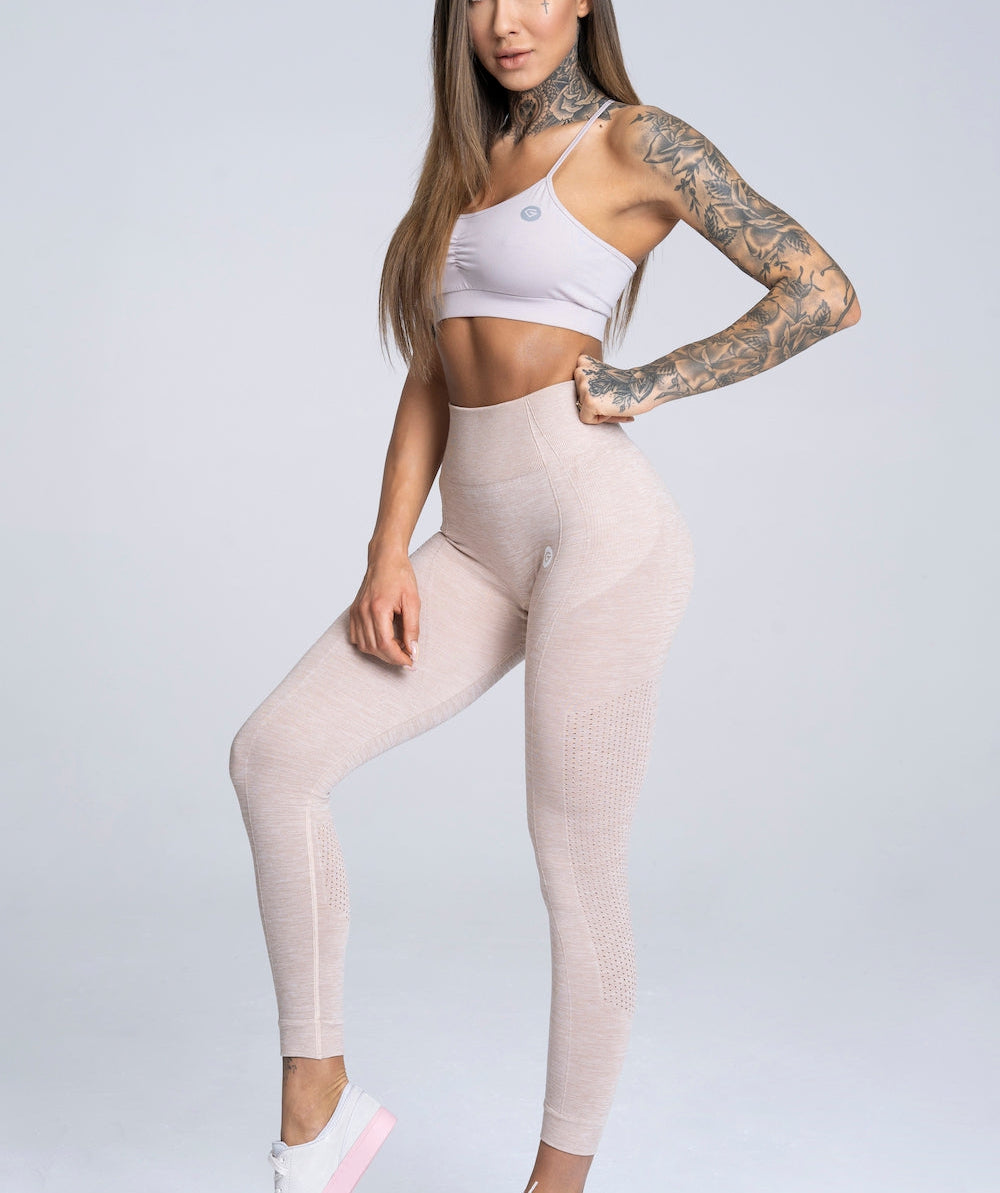 Gym Glamour - Alva Seamless Leggings (Beige)