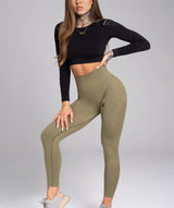 Gym Glamour - Tica Seamless Leggings (Khaki)