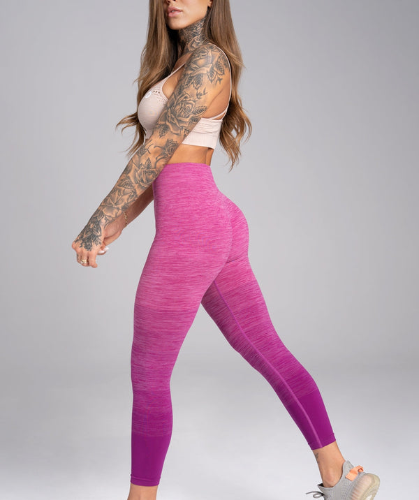 Gym Glamour - Eve Seamless Leggings (Lilla/Pink)