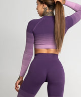 Gym Glamour - Ombre Crop Top (Lilla)