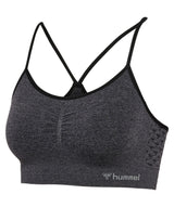 Hummel® - Ci Seamless Scrunch Sports Bra (Black Melange)