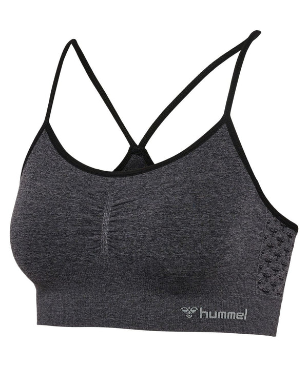 Hummel® - Ci Seamless Scrunch Sports Bra (Black Melange)