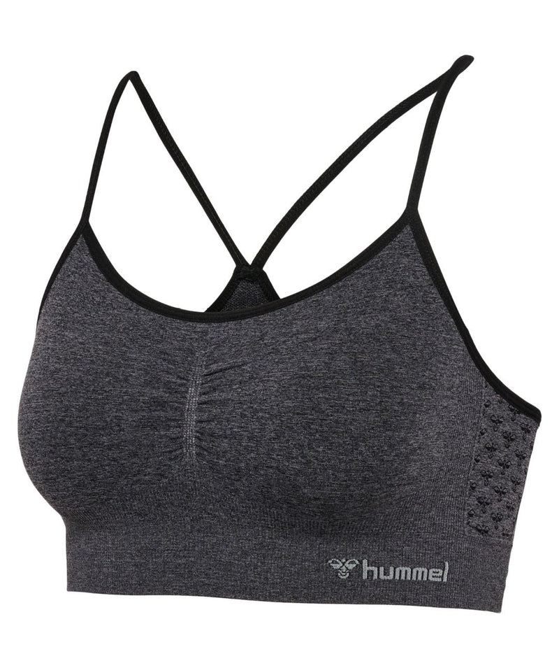 Hummel® - Ci Seamless Scrunch Sports Bra (Black Melange)
