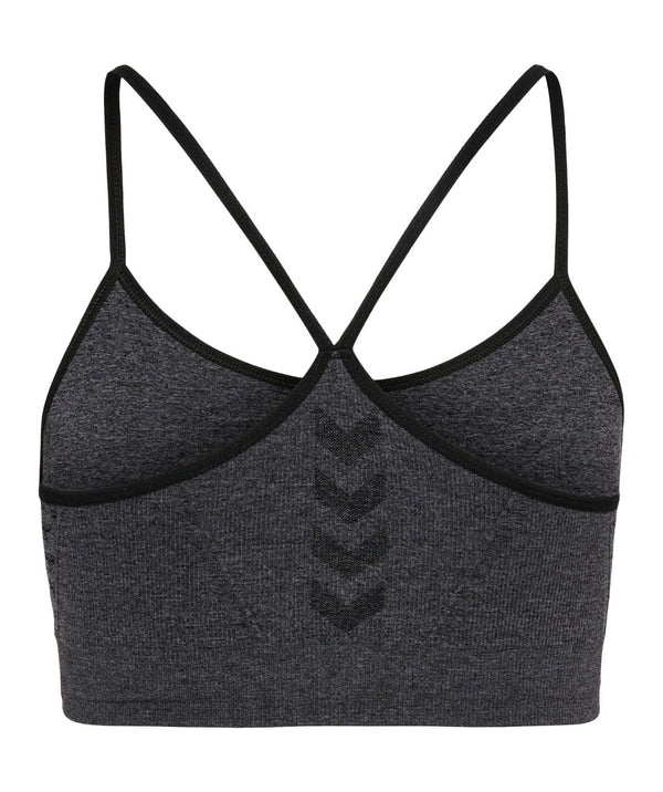 Hummel® - Ci Seamless Scrunch Sports Bra (Black Melange)