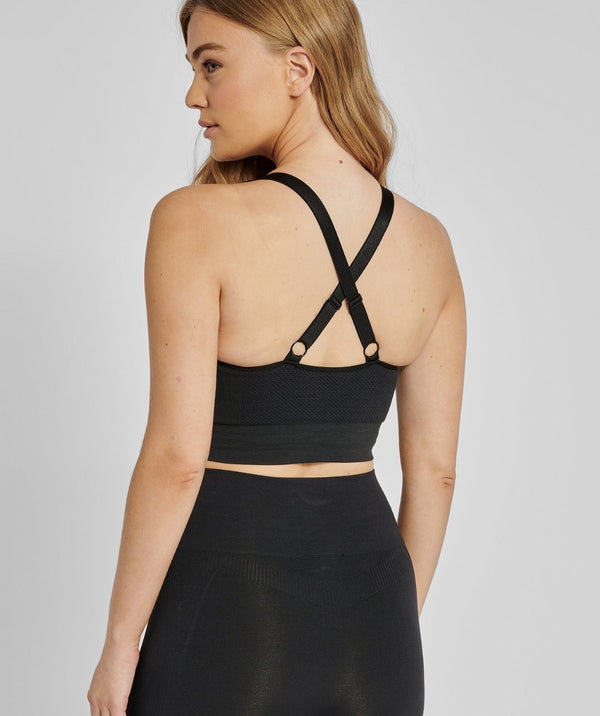 Hummel® - Clea Seamless Sports Top (Black Melange)