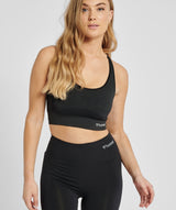 Hummel® - Clea Seamless Sports Top (Black Melange)