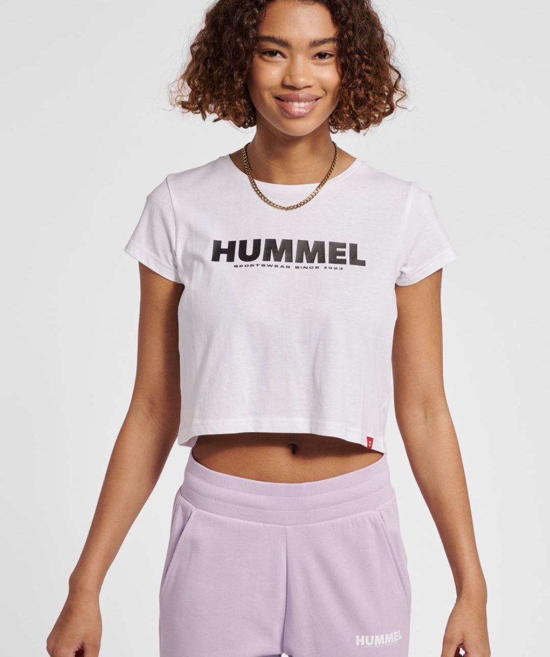 Hummel® - Legacy Cropped T-shirt (White/Black)