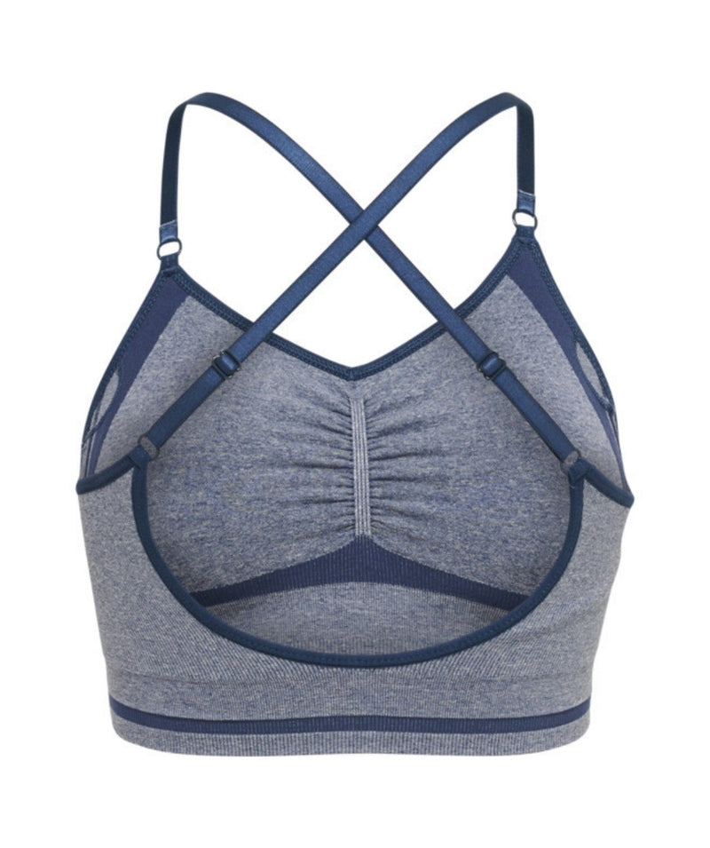 Hummel® - Lulu Seamless Scrunch Bra (Insignia Blue Melange)