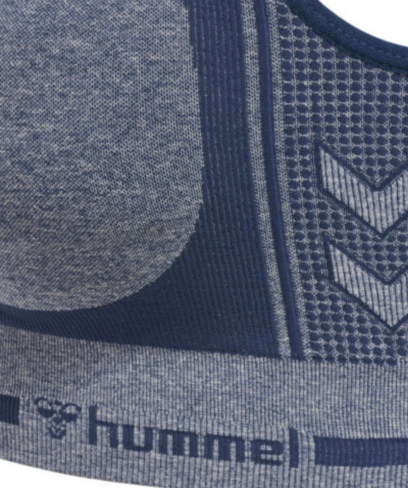 Hummel® - Lulu Seamless Scrunch Bra (Insignia Blue Melange)