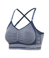 Hummel® - Lulu Seamless Scrunch Bra (Insignia Blue Melange)