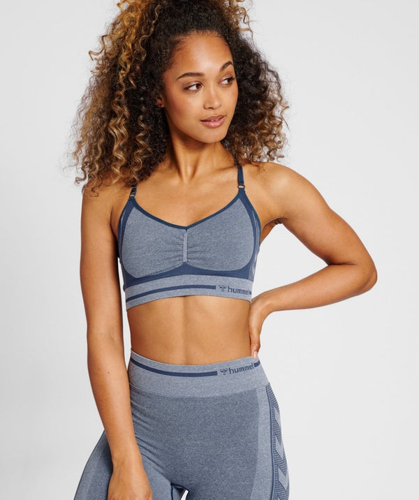 Hummel® - Lulu Seamless Scrunch Bra (Insignia Blue Melange)