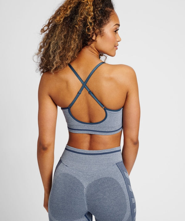 Hummel® - Lulu Seamless Scrunch Bra (Insignia Blue Melange)