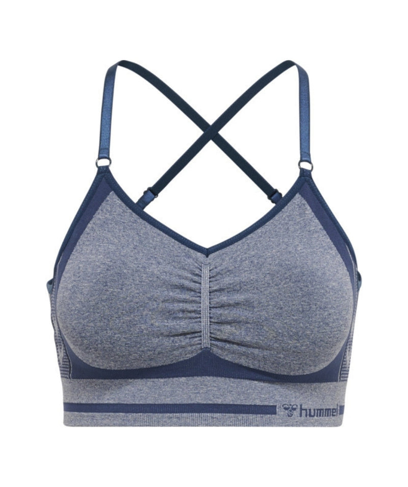 Hummel® - Lulu Seamless Scrunch Bra (Insignia Blue Melange)