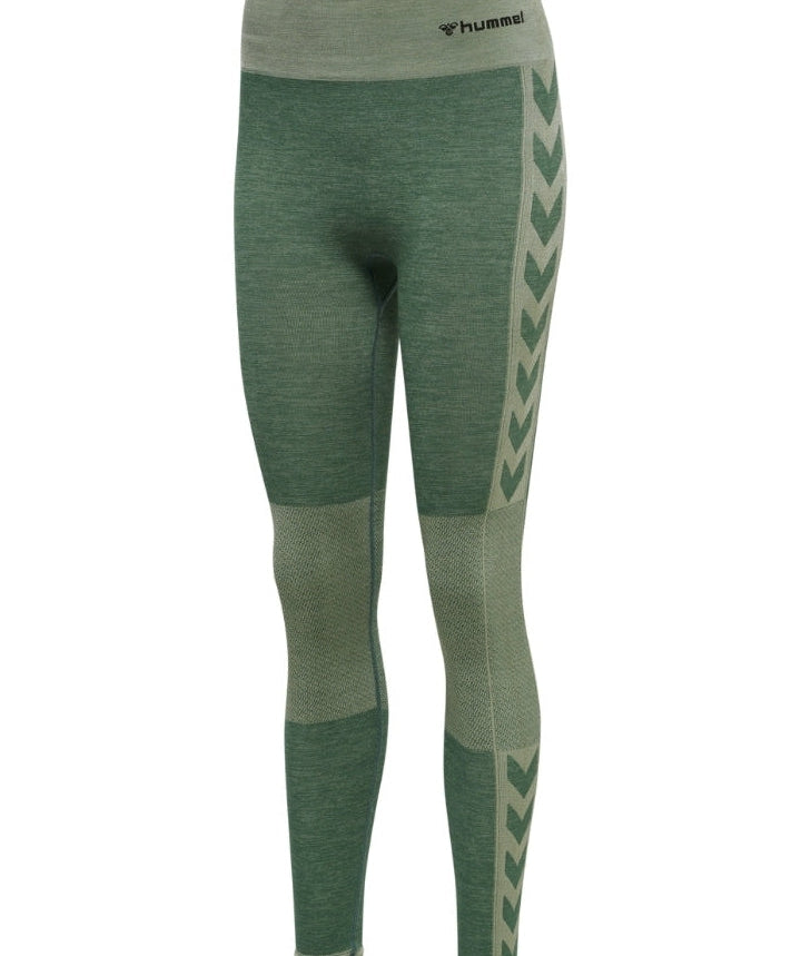 Hummel® Clea Seamless Mid Waist Tights (Laurel Wreath/Lily Pad Melange)