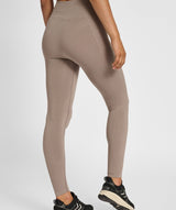 Hummel® - TIF High Waist Leggings (Driftwood)