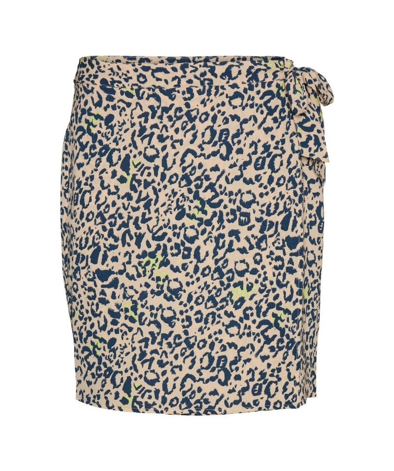 Noisy May - Clara L HW Mini Wrap Skirt (Hazelnut Leo)