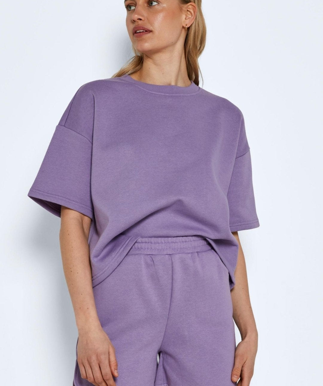 Noisy May - Karen Unbrushed Shorts (Chalk Violet)