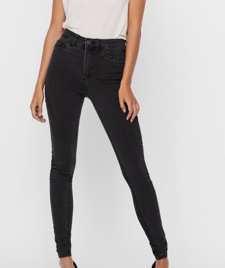 Noisy May - Callie Skinny Jeans (Dark Grey)