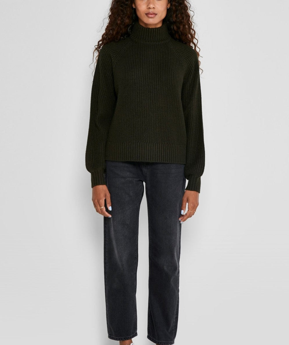 Noisy May - Timmy L/S Highneck Knit (Rosin)