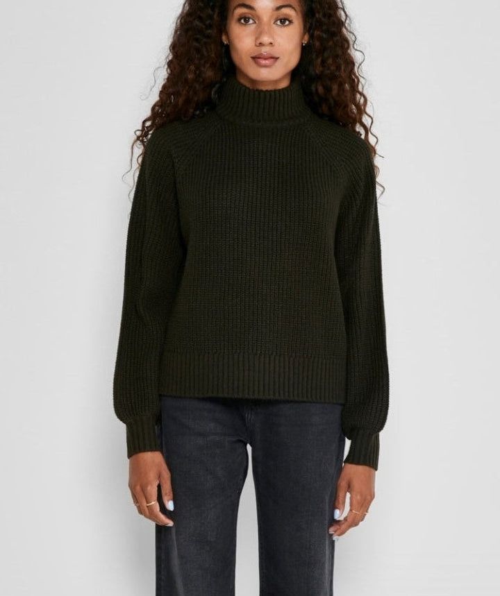 Noisy May - Timmy L/S Highneck Knit (Rosin)