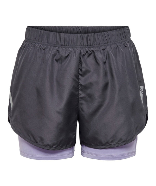 Only Play - Ean Run Loose Brush Train Shorts (Black/Viola)