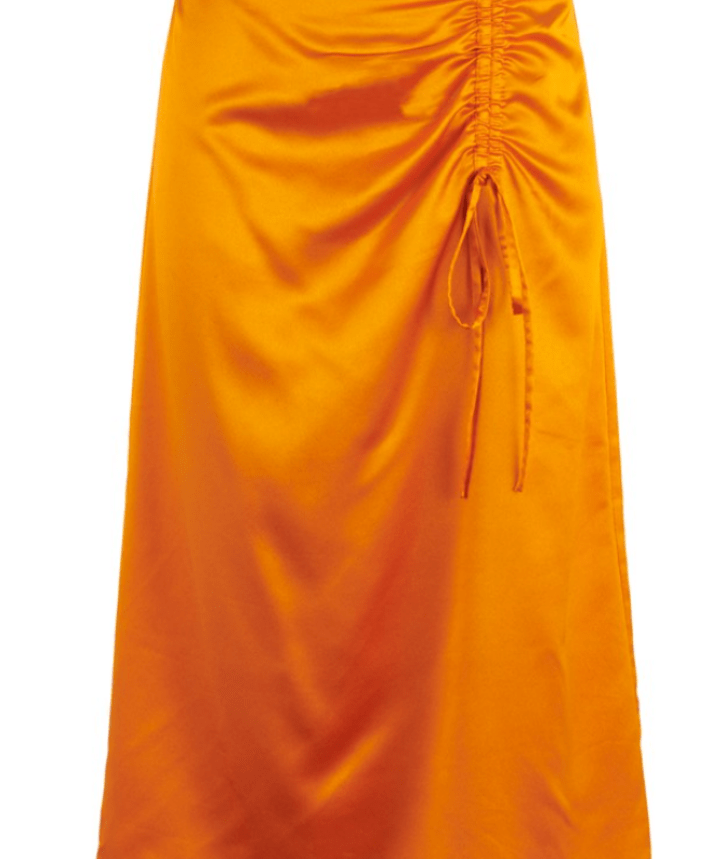 Pieces - Dilliane HW Midi Skirt (Orange)