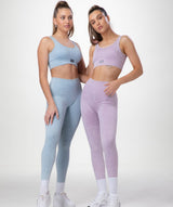 Rapid Wear - Ribbed Seamless Leggings (Faded Blue)