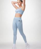 Rapid Wear - Ribbed Seamless Leggings (Faded Blue)