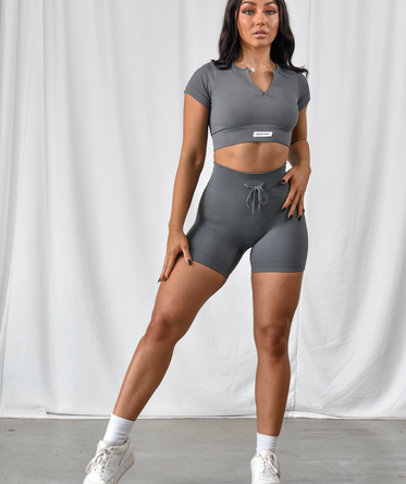 Rapid Wear - Tied Up Seamless Shorts (Grey)
