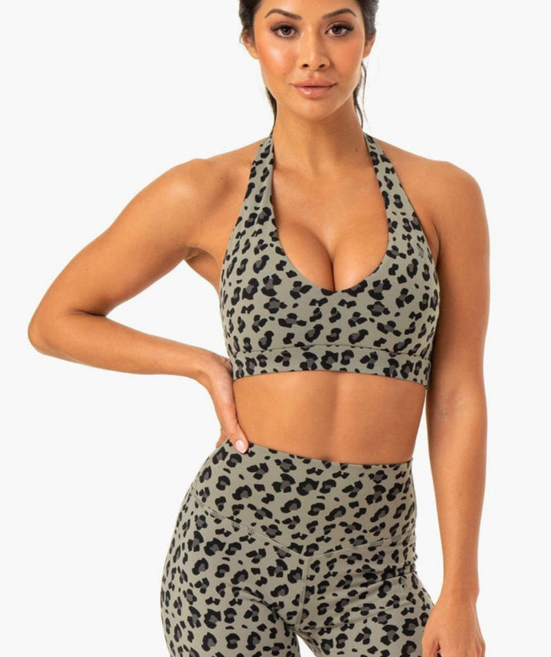 Ryderwear - Hybrid Halter Sportsbh (Khaki)