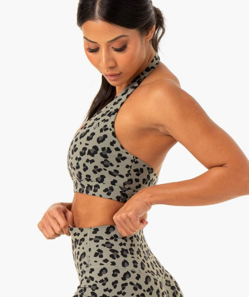 Ryderwear - Hybrid Halter Sportsbh (Khaki)
