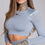 Gym Glamour - Alva Seamless Crop Top (Grå)