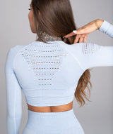 Gym Glamour - Alva Seamless Crop Top (Lyseblå)
